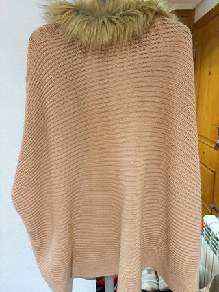 Chaqueta rosa empolvado con pelo