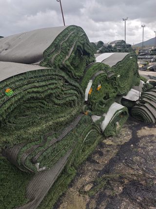 Césped artificial reciclado