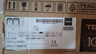 Fregadero Teka 2 senos acero inoxidable a estrenar