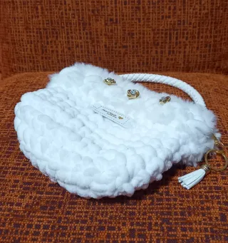 Mini borsetta bianca Handmade