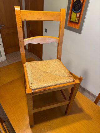 Mesa comedor y 6 sillas madera