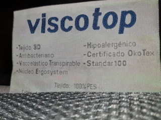 Colchon viscostop 1,90cmm y somier con patas