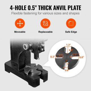 Prensa Arbor, Prensa Arbor Manual de 1 Tonelada, Altura Máxima de 15 cm, Prensa Arbor Manual de Escritorio de Hierro Fundido de Alta Resistencia, Prensa Manual de Precisión para Estampado, Doblado...