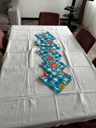 Tovaglia e tovaglioli cotone a quadri