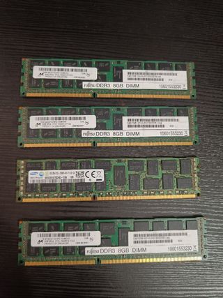 4x Tarjetas Memoria RAM Fujitsu DDR3 8GB