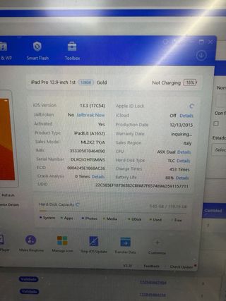 Placa Base iPad Pro 12,9 A1652