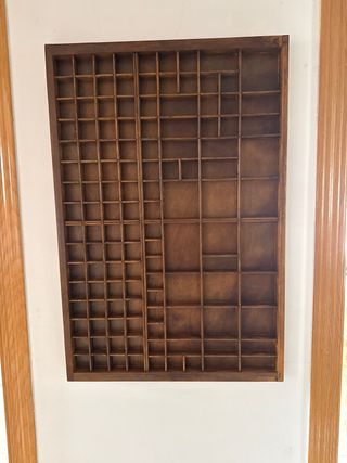 Chibalete; cajón de imprenta