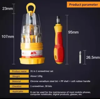 Set Destornillador 31 en 1