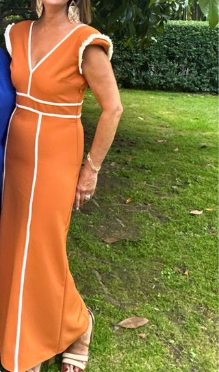 Vestido Naranja para Boda/Evento