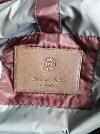 Plumífero Massimo Dutti Burdeos Hombre