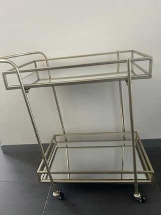 Carrito de cocina con ruedas y cristal