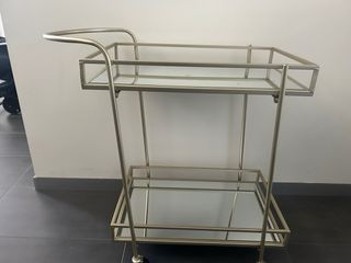 Carrito de cocina con ruedas y cristal