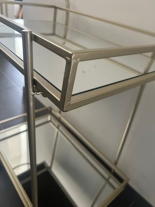 Carrito de cocina con ruedas y cristal