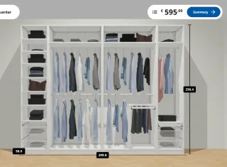 Armario PAX 3 metros con accesorios