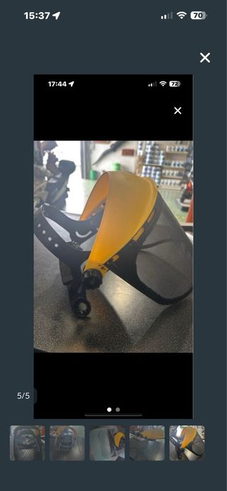 Careta desbrozadora con 2 pantallas