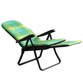 Poltrona Relax Reclinabile Verde Giallo Scozzese