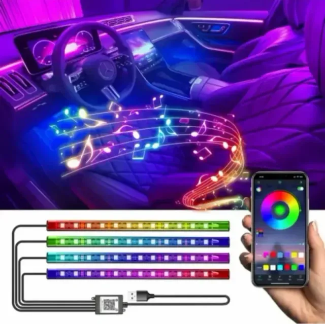 Luci LED interne multicolore per auto