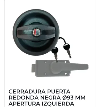 Cerradura redonda puerta caravana, autocaravana.