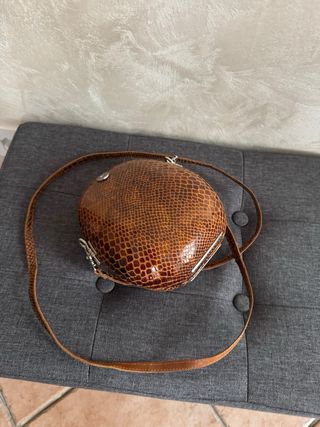 Borsa in pelle effetto pitone