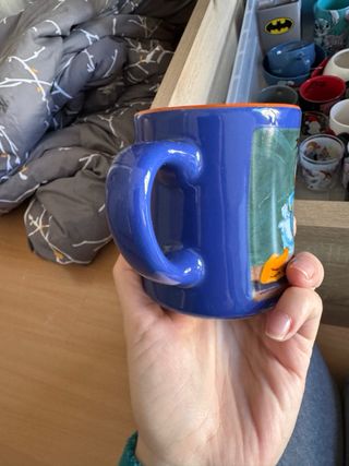 Taza cerámica Donald con borde naranja