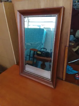 Espejo Madera Biselado Antiguo