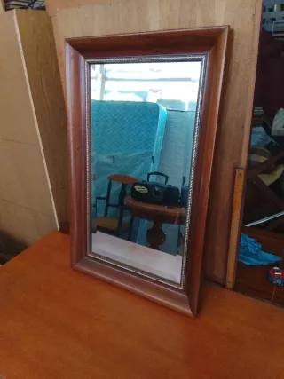 Espejo Madera Biselado Antiguo