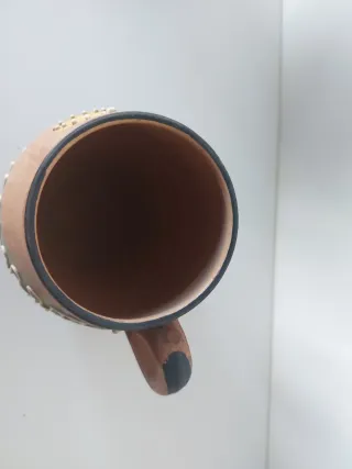 Brocca e 4 Bicchieri Ceramica Decorati