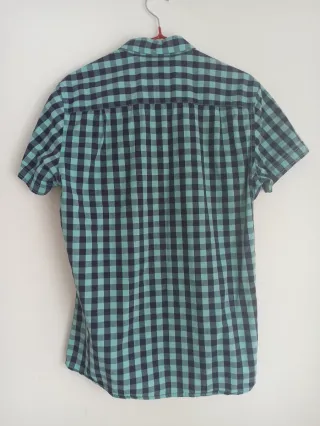 Camisa cuadros manga corta