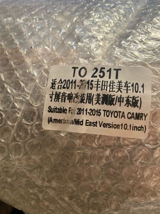 Pantalla Táctil 10”Android Toyota Camry 2011-2015