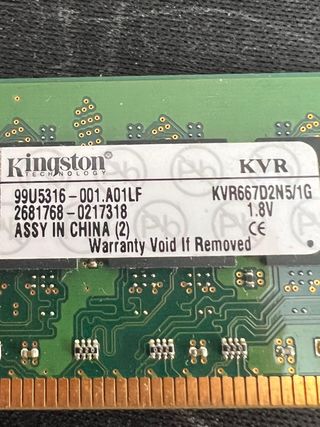 RAM Kingston 1GB DDR2 667 PC2‑5300