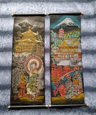 Conjunto 2 tapices orientales vintage