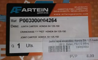 Honda SH 125/150cc kits de Juntas y bomba de agua.