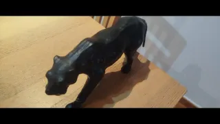 Figura Pantera Negra Cuero Años 80