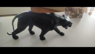 Figura Pantera Negra Cuero Años 80