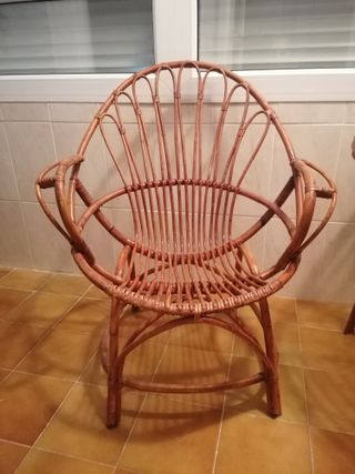 Mesa y 2 Sillas Ratán Cristal