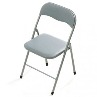 Sedia Pieghevole Salvaspazio Acciaio Opaca Grigia