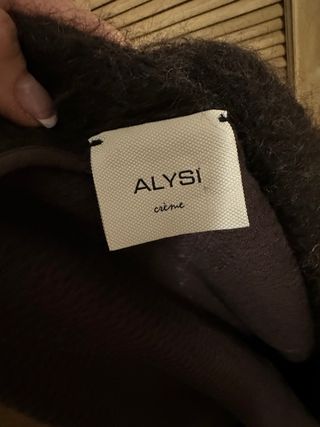 Cappotto Alysi nero e rosa