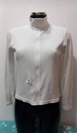 Felpa Saix donna zip bianca