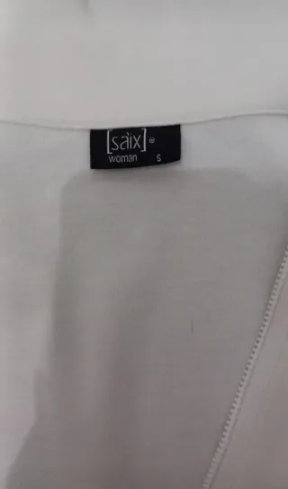 Felpa Saix donna zip bianca