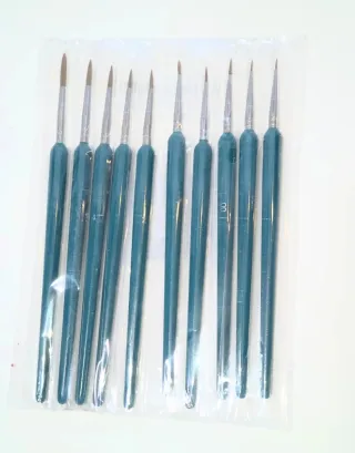 Set 10 Pennelli Pittura Professionali