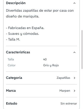 Zapatillas Marpen Talla 38