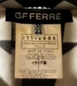 Giacca Ferré Vintage Frecce Bianco Nero Taglia L
