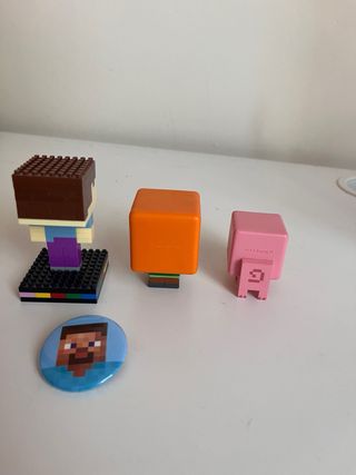 Figuras Minecraft Steve, Alex y Cerdo