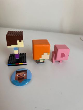 Figuras Minecraft Steve, Alex y Cerdo