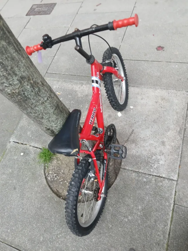 Bicicleta infantil roja