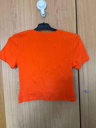 Camiseta Zara Naranja Talla M