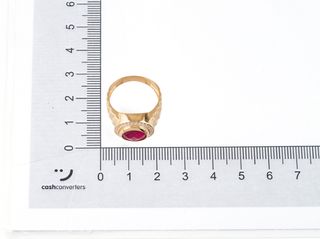 sello oro 18k con piedra con circonita