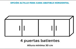 CAMA ABATIBLE CON ESCRITORIO NOVA 135×190.