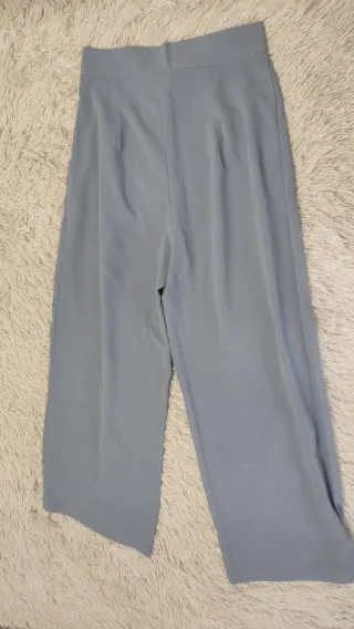 Pantalón de traje ancho azul