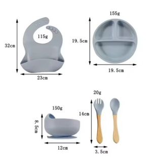 Juego Vajilla Bebé Silicona